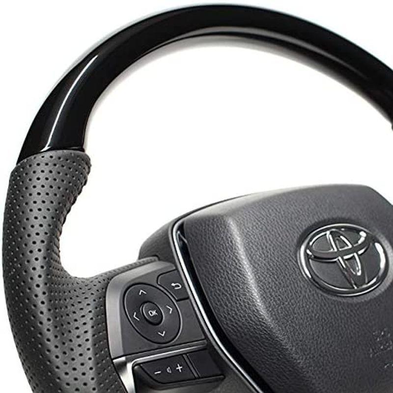 《送料込》 REAL(レアル)ステアリングカムリ(70系)オリジナルシリーズ・ピアノブラック TYA-PBW-BK-CAM 【PE7701414917】(27823円)