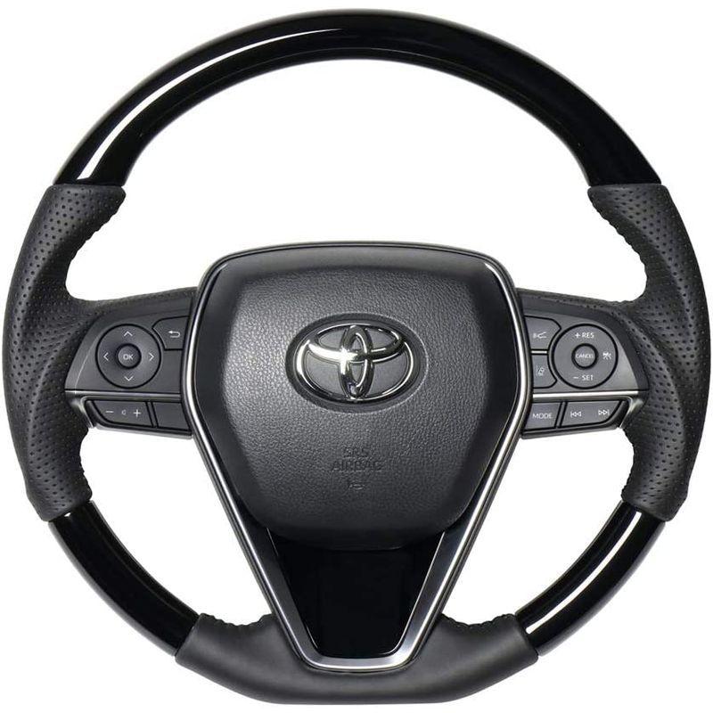 《送料込》 REAL(レアル)ステアリングカムリ(70系)オリジナルシリーズ・ピアノブラック TYA-PBW-BK-CAM 【PE7701414917】(27823円)