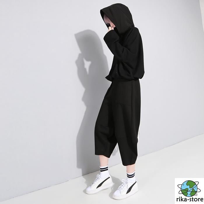 ガウチョパンツ ワイドパンツレディース クロップドパンツ 女性