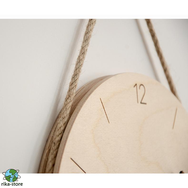 壁掛け時計 掛け時計 北欧 シンプル おしゃれ 静音 天然木製 木目調 連続秒針 非 ウォールクロック 見やすい デジタル 数字 30CM｜sewingrika-store｜11