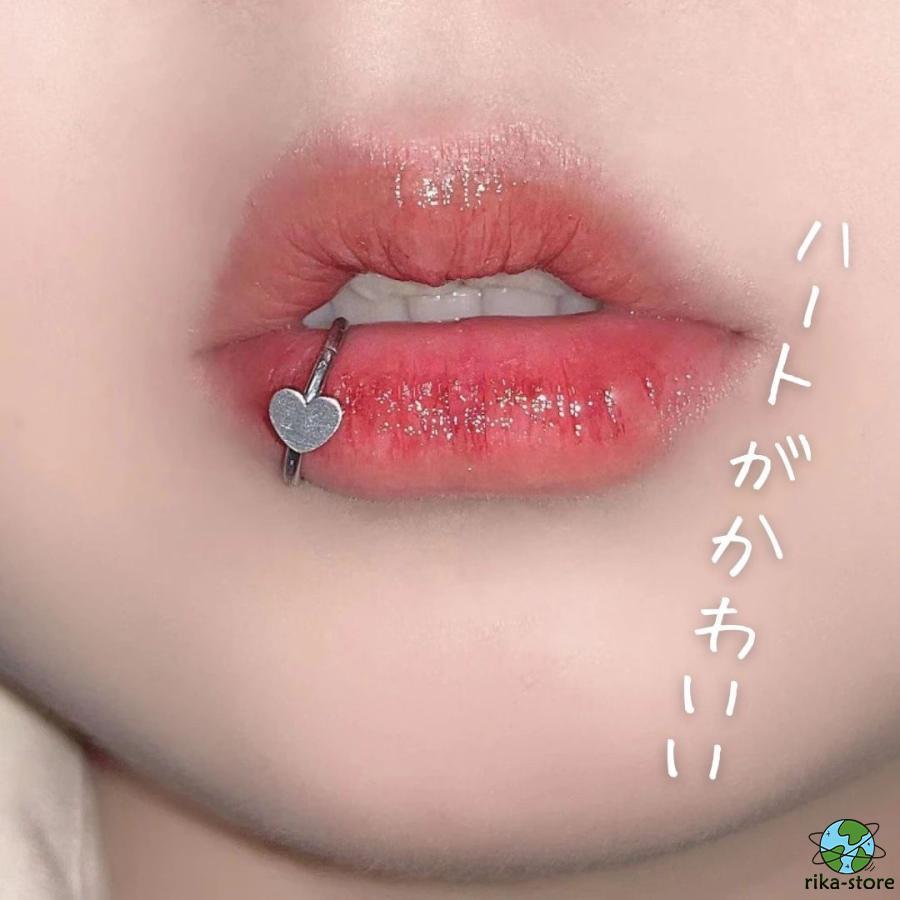 リップピアス 唇 ハートorクロス 十字架 リング アクセサリー 口