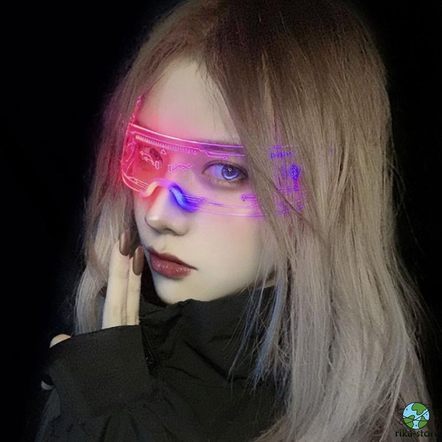 サングラス 近未来 LED 線型 クリア SF レディース メンズ サングラス 近未来 LED 線型 クリア SF レディース メンズ