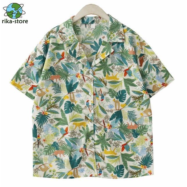 アロハシャツ レディース アロハ 半袖 柄シャツ トップス 春夏 