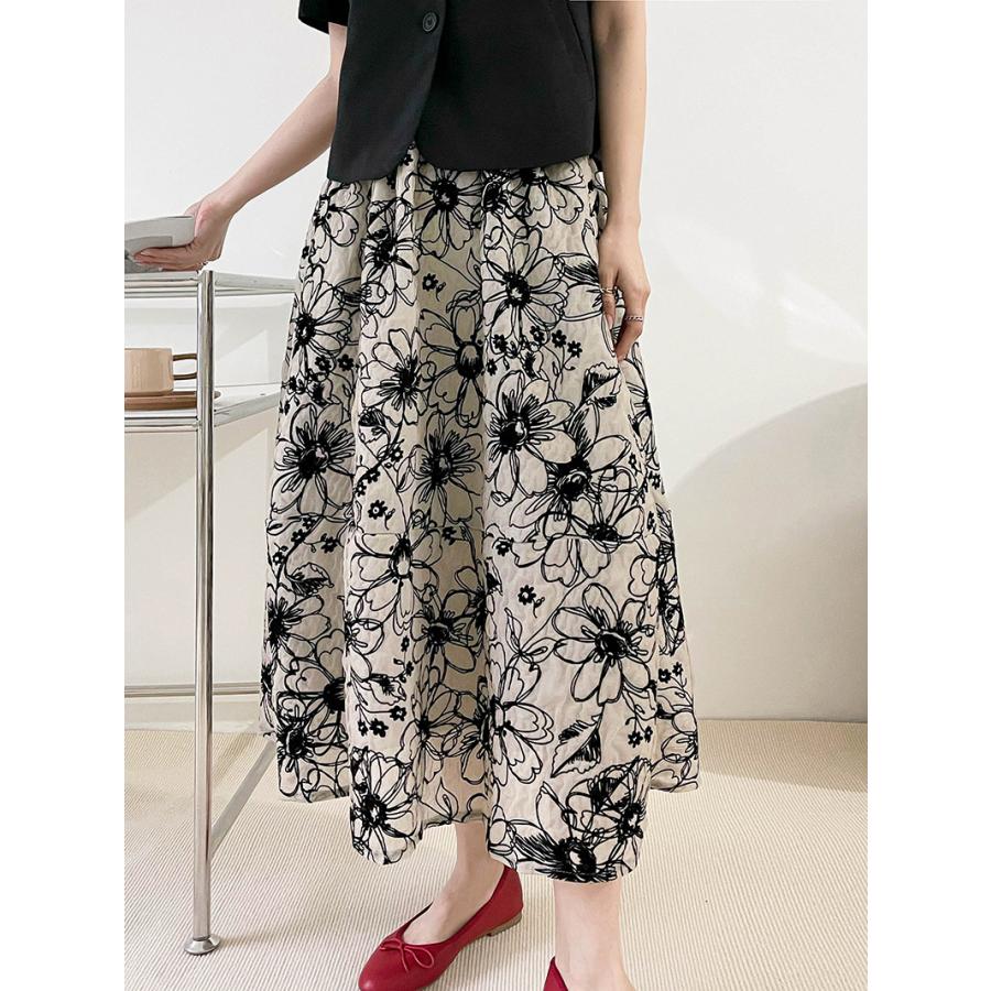 極美品　フランシュリッペ フレアロングスカート　FL5 大きいサイズ　花 000000023255-01.jpg?size=l&w=