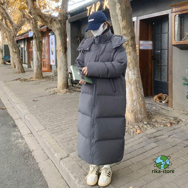 ベンチコート アウター 無地 レディース 秋冬 中綿コート フード付き