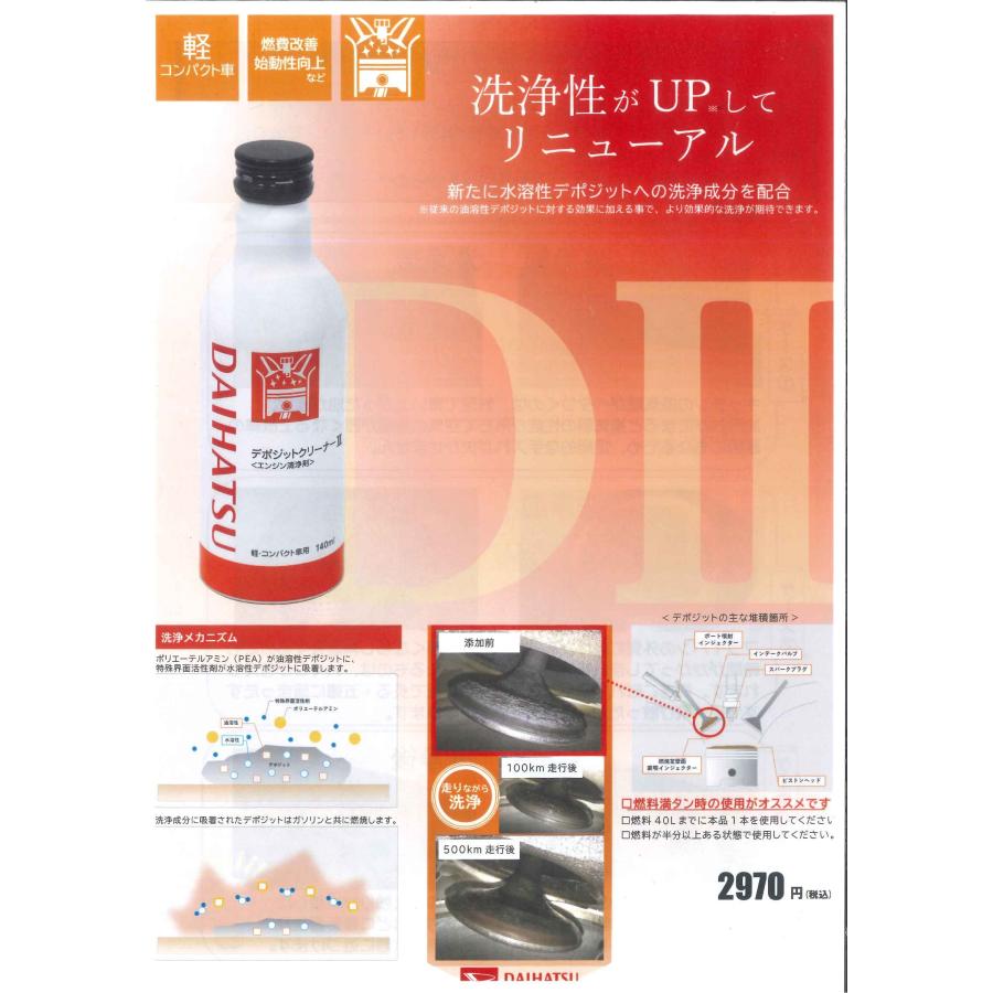 ダイハツ（DAIHATSU） デポジットクリーナーII : Seyamotors - 通販