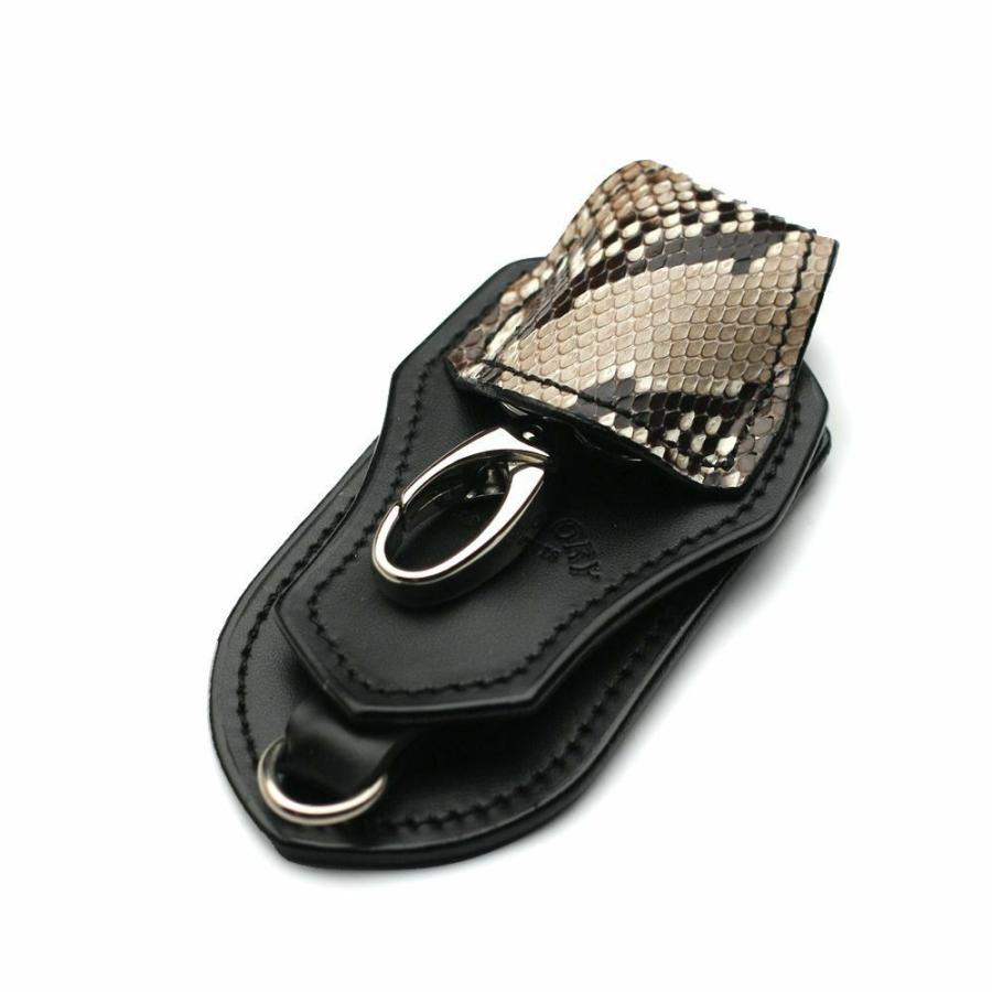 S'FACTORY ベルトループ キーリング＆ループ パイソン ブラック（ヘビ革） | 