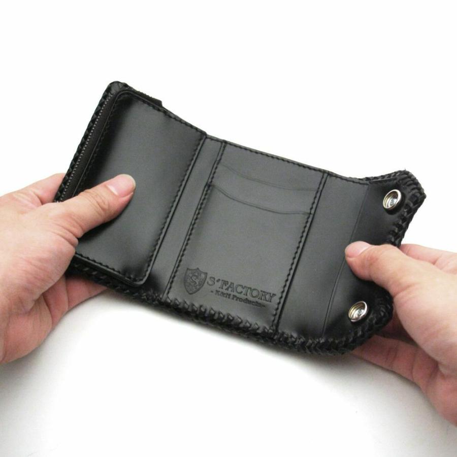 S'FACTORY 革財布 マイクロウォレット カウレザー ブラック（牛革