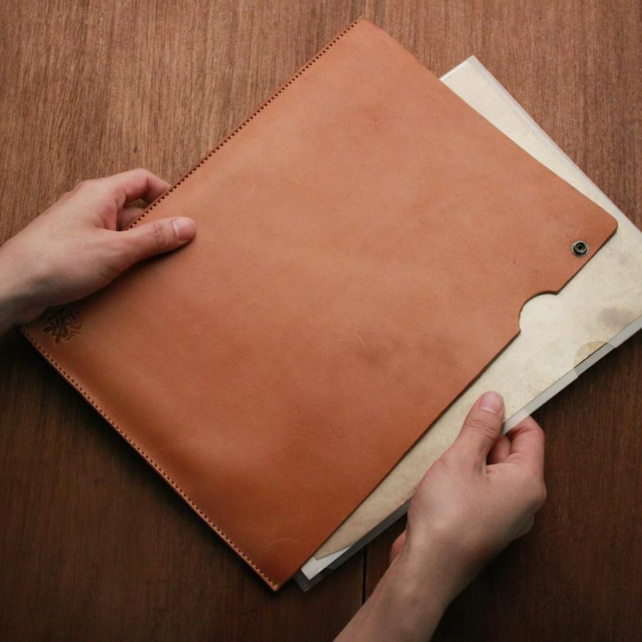 S'FACTORY ステーショナリー A4 レザーファイル 栃木レザー ナチュラル（牛革）の画像