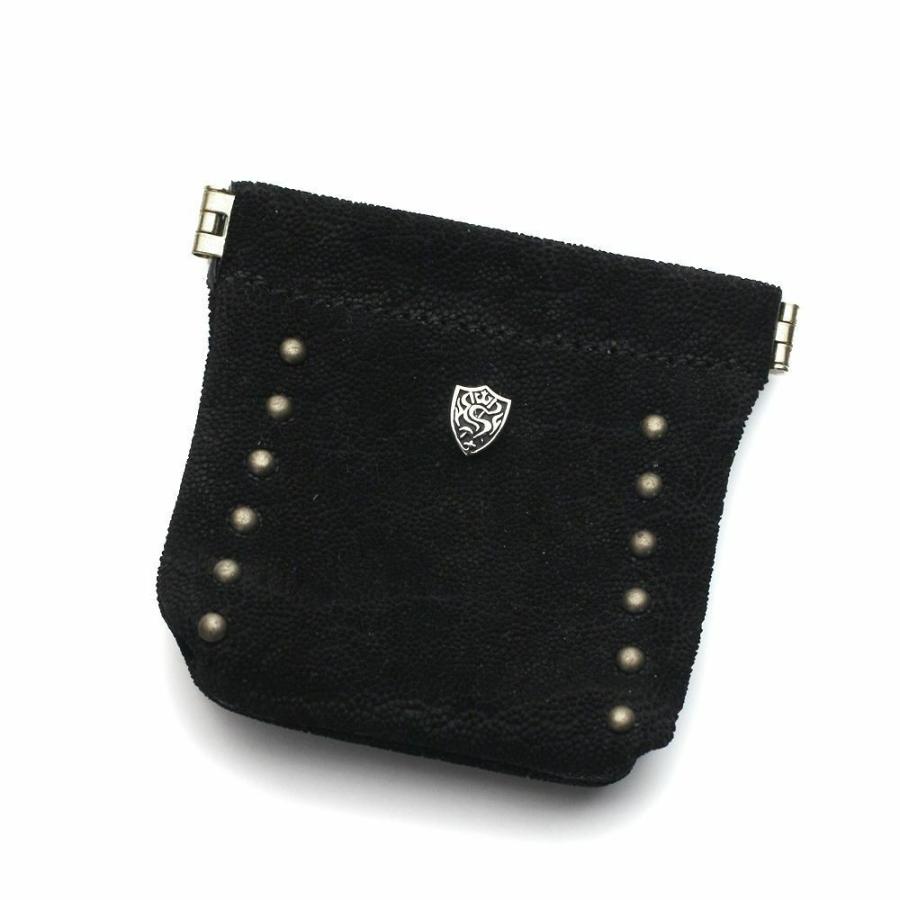 S'FACTORY 小銭入れ ワンタッチコインケース　ブラックエレファント（ゾウ革）