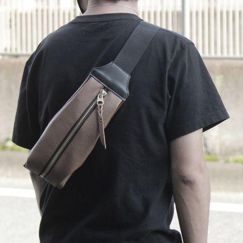 S'FACTORY バッグ スリム ボディバッグ カウレザー ブラウン（牛革）_11