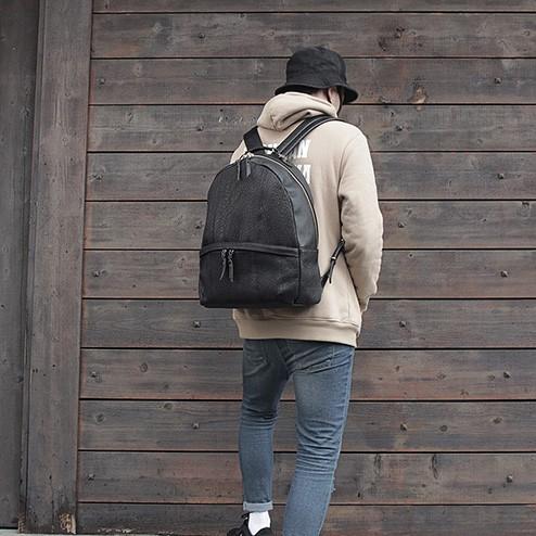 S'FACTORY（エスファクトリー） レザーリュックサック ブラック