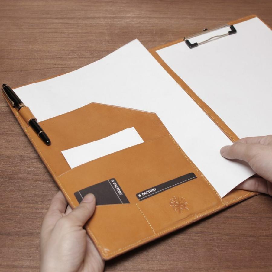 S'FACTORY ステーショナリー A4 レザーバインダー カウレザー キャメル