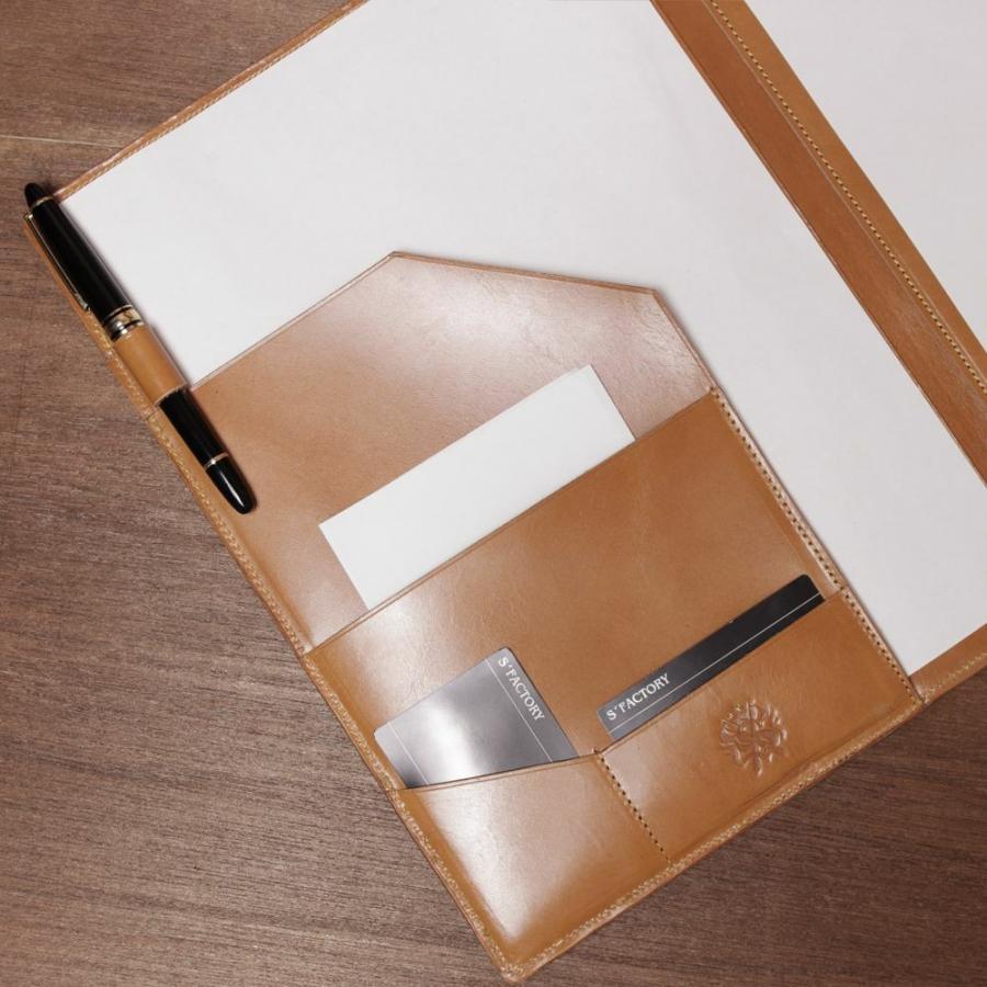 S'FACTORY ステーショナリー A4 レザーバインダー カウレザー キャメル