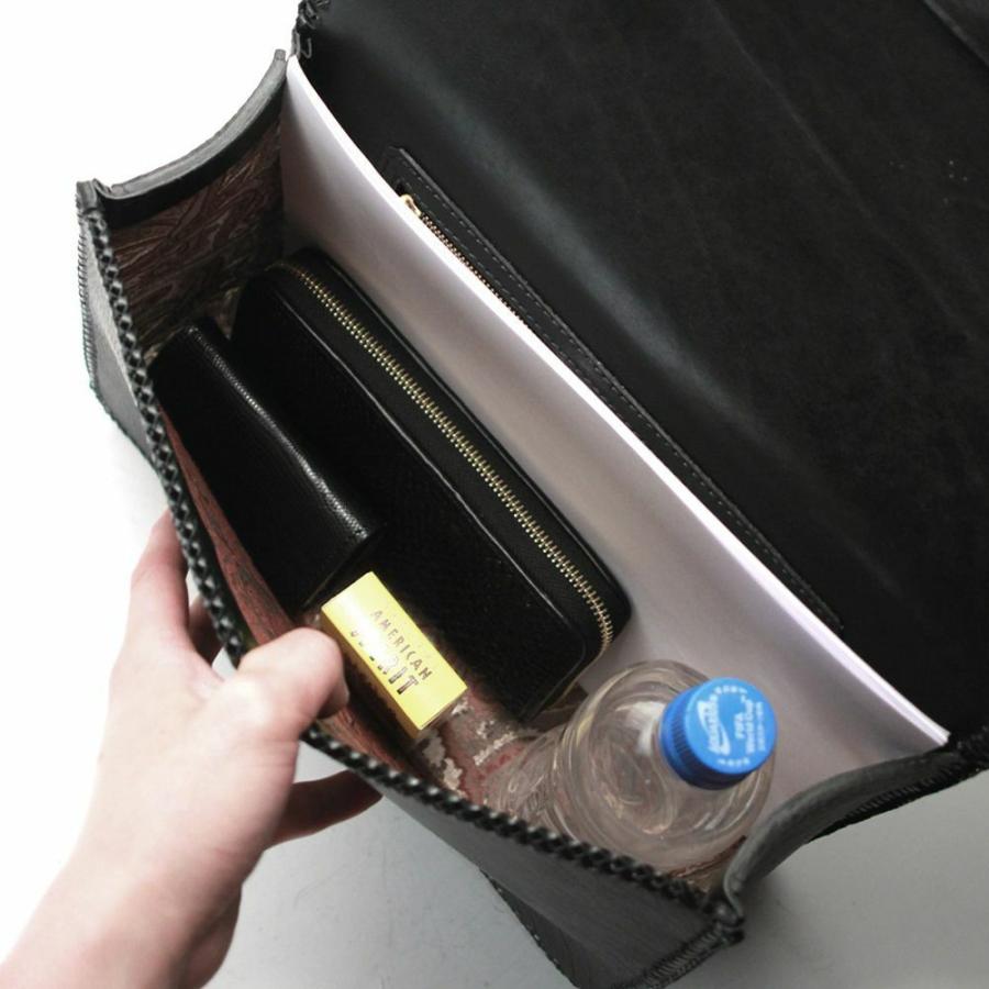 S'FACTORY バッグ 縁編みセカンドバッグ シャーク（サメ革） : S