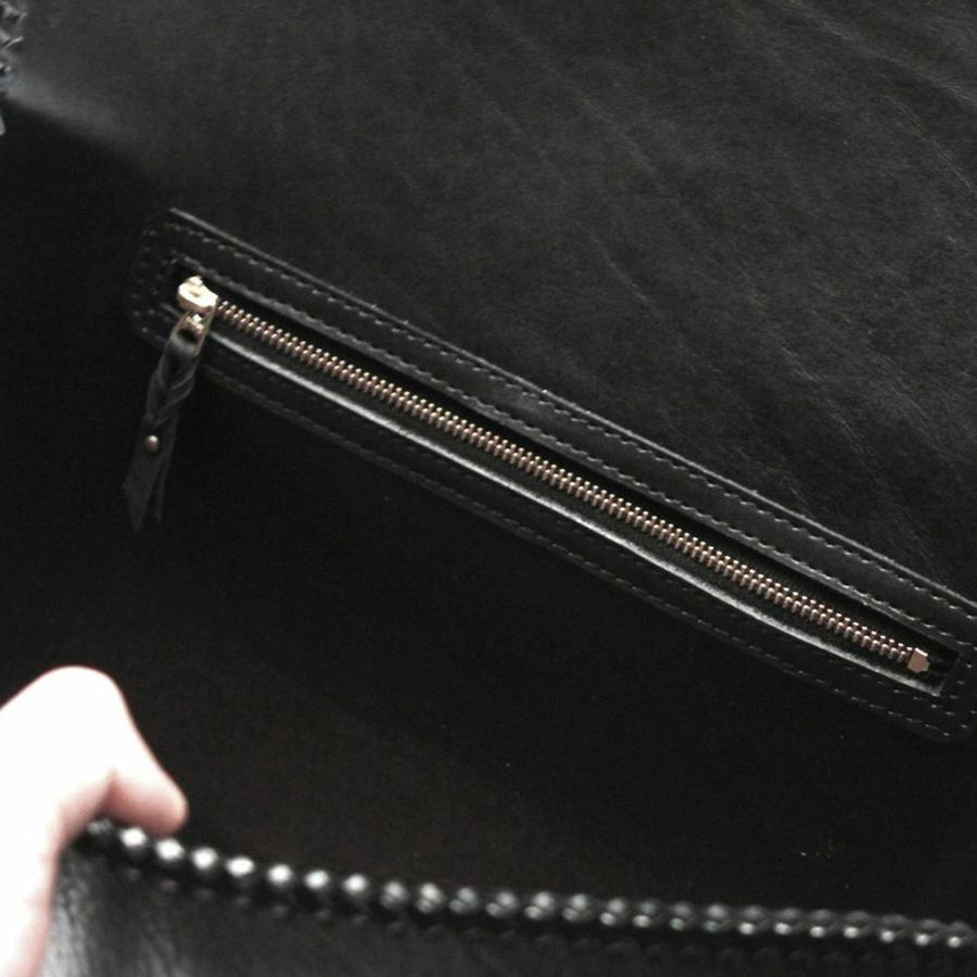 S'FACTORY バッグ 縁編みセカンドバッグ シャーク（サメ革） : S