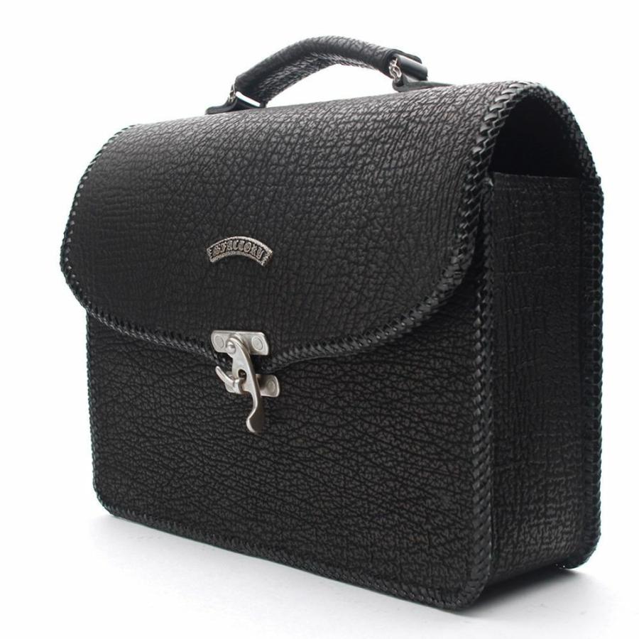 S'FACTORY バッグ 縁編みセカンドバッグ シャーク（サメ革） : S