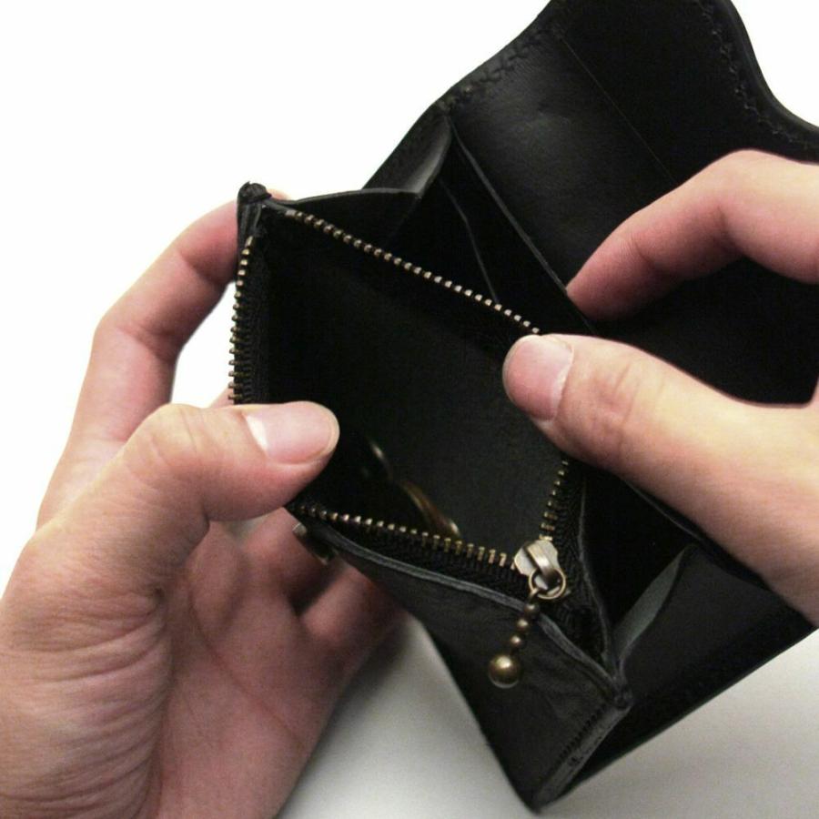 S'FACTORY 革財布 スマート ショート ウォレット ブラックエレファント