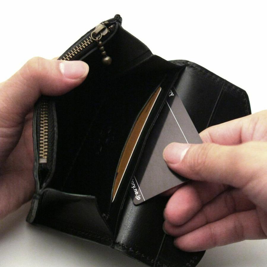 S'FACTORY 革財布 スマート ショート ウォレット ブラックエレファント