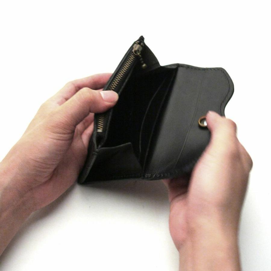 S'FACTORY 革財布 スマート ショート ウォレット ブラックエレファント