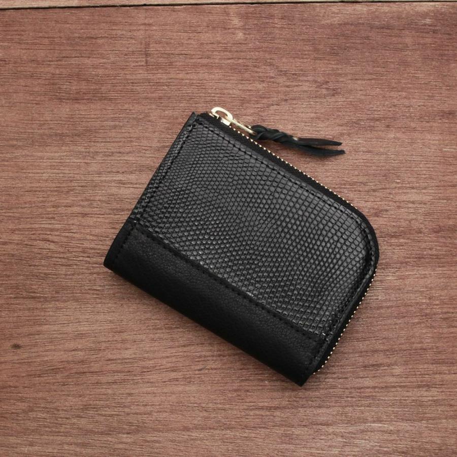 S'FACTORY 革財布 L字ファスナー ショートウォレット リザード（トカゲ