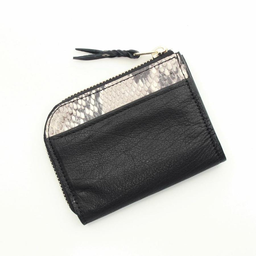 S'FACTORY 革財布 L字ファスナー ショートウォレット パイソン（ヘビ革
