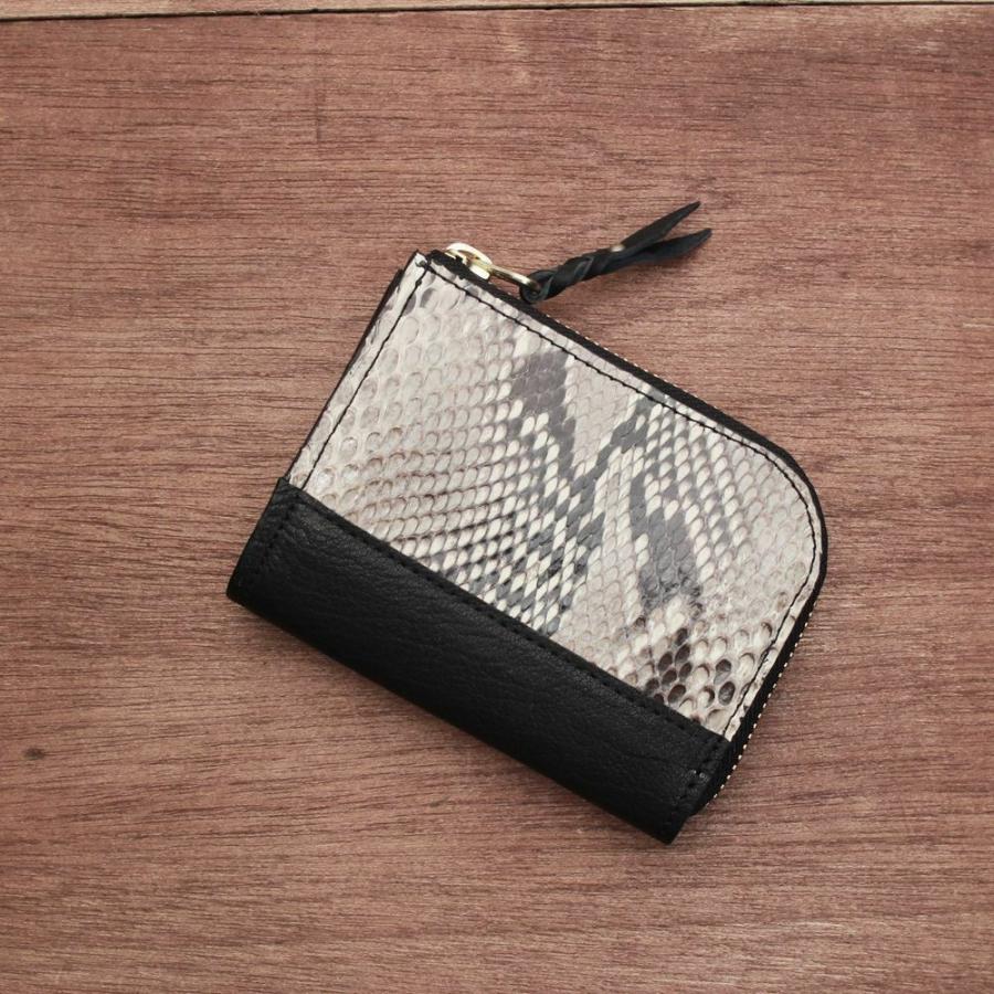 S'FACTORY 革財布 L字ファスナー ショートウォレット パイソン（ヘビ革