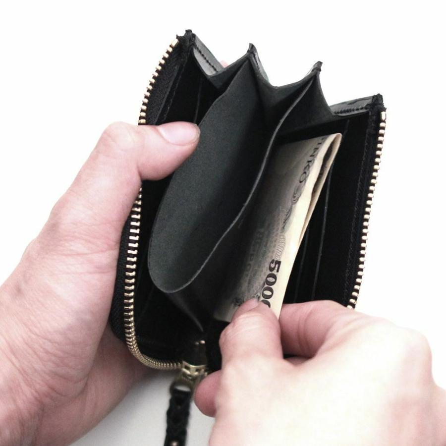 S'FACTORY 革財布 L字ファスナー ショートウォレット ブラックパイソン