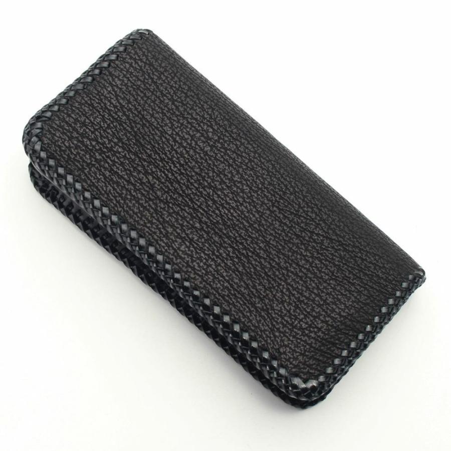 S'FACTORY 革財布 縁編み ロングウォレット シャーク(サメ革) : S