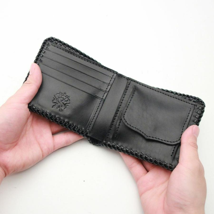 S'FACTORY 革財布 縁編み ショートウォレット シャーク(サメ革) : S