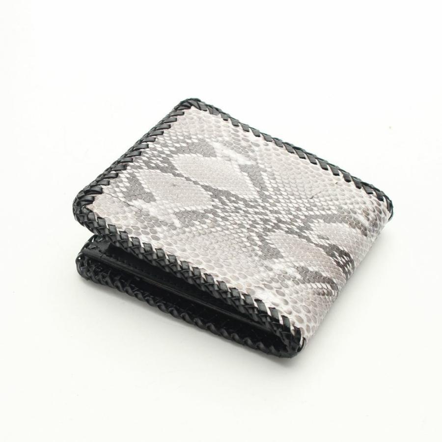 S'FACTORY 革財布 縁編み ショートウォレット パイソン(ヘビ革) : S