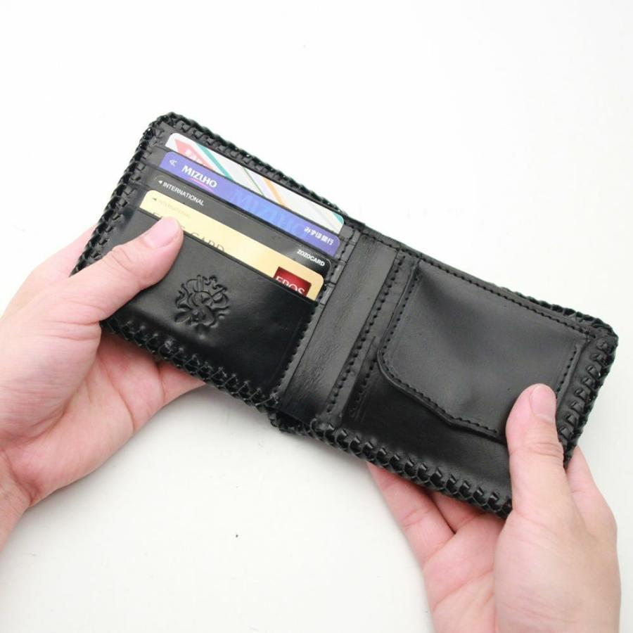 ショートウォレット S'FACTORY 革財布 S'FACTORY 革財布 縁編み ショートウォレット パイソン(ヘビ革) : S