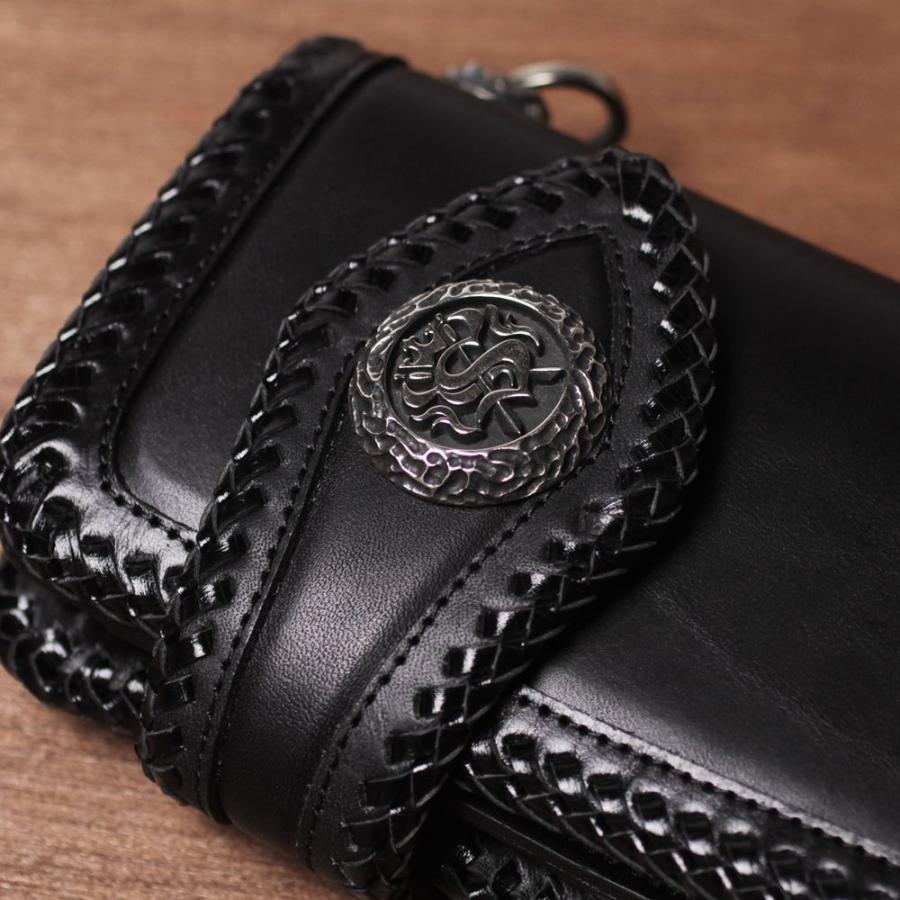 S'FACTORY 革財布 バイカーズウォレット05 カウレザー ブラック（牛革