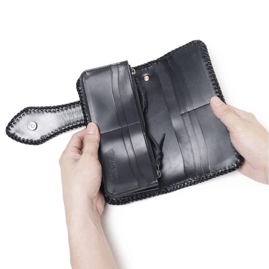 S'FACTORY 革財布 バイカーズウォレット05 カウレザー ブラック（牛革
