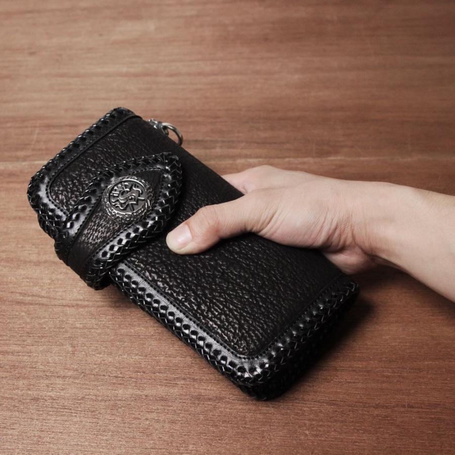 S'FACTORYバイカーズウォレットシャークスキン S'FACTORY 革財布 バイカーズウォレット05 シャーク（サメ革