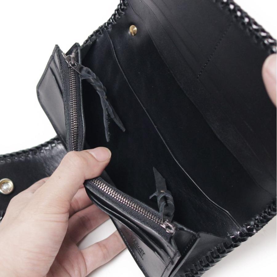 S'FACTORY 革財布 バイカーズウォレット05 クロコダイル ブラック（ワニ革）の画像