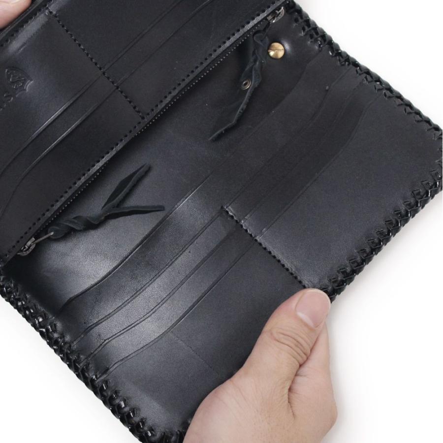 S'FACTORY 革財布 バイカーズウォレット05 クロコダイル ブラック