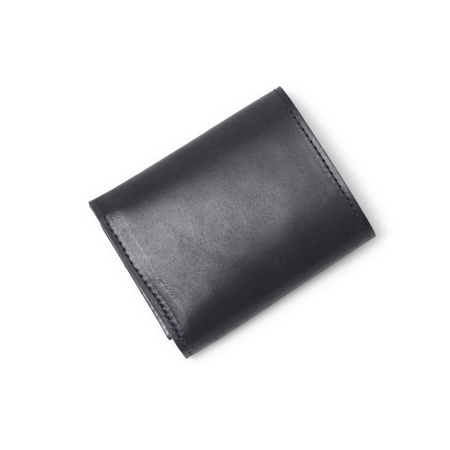 S'FACTORY 革財布 三つ折りミニウォレット 栃木レザー ブラック（牛革