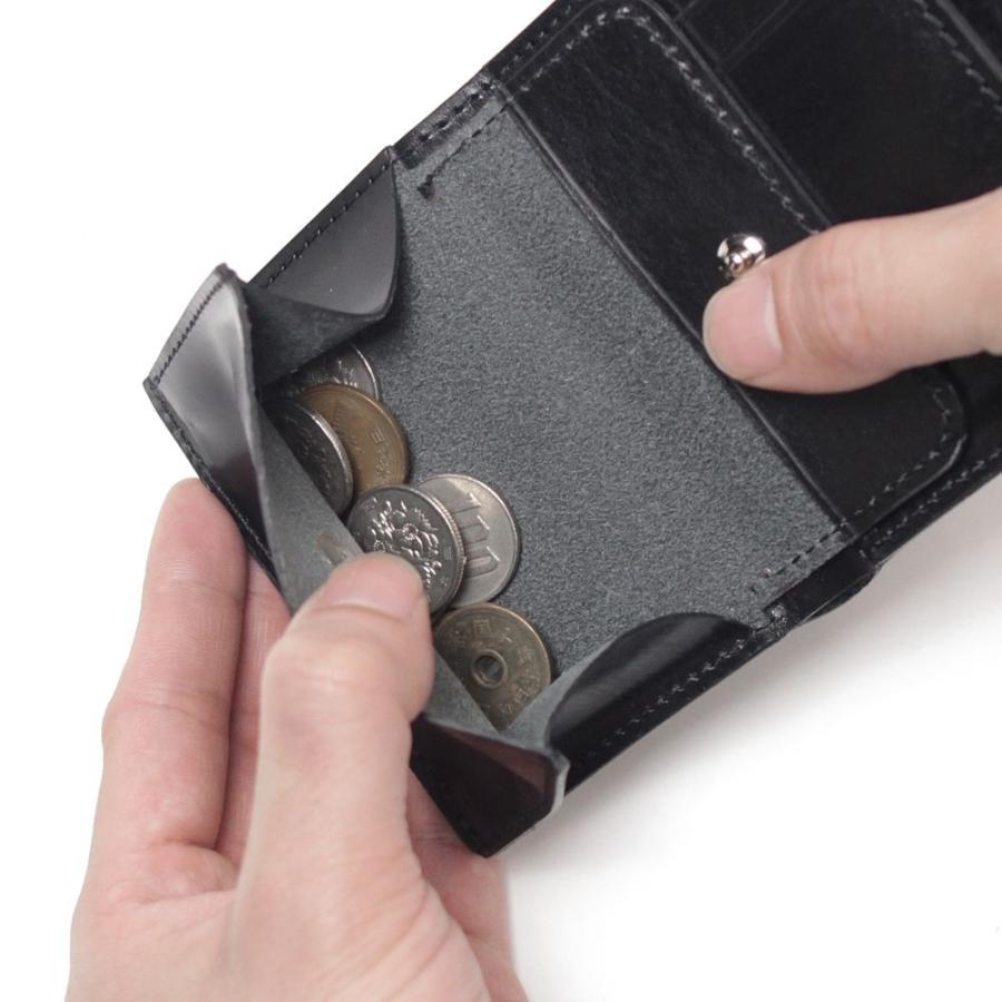 S'FACTORY 革財布 三つ折りミニウォレット ブラック エレファント