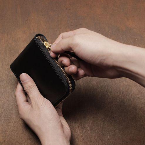 S'FACTORY（エスファクトリー） 革財布 スリムファスナー ショート