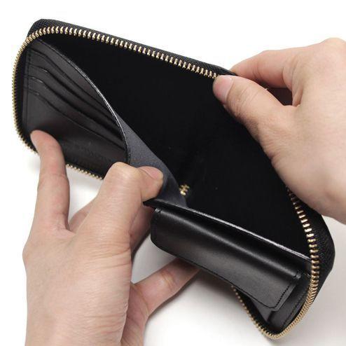 S'FACTORY（エスファクトリー） 革財布 スリムファスナー ショート