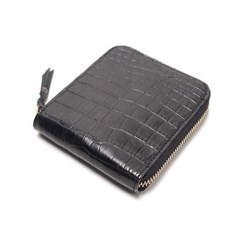 S'FACTORY 革財布 スリムファスナー ショート ウォレット クロコダイルレザー（ワニ革）の画像