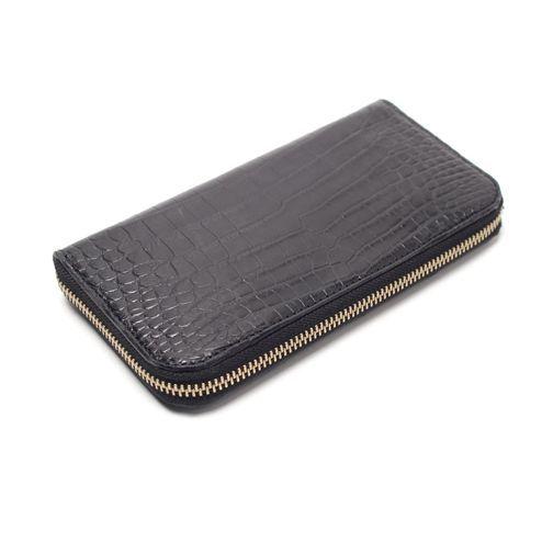 S'FACTORY 革財布 スリムファスナー ロング ウォレット クロコダイルレザー（ワニ革）の画像