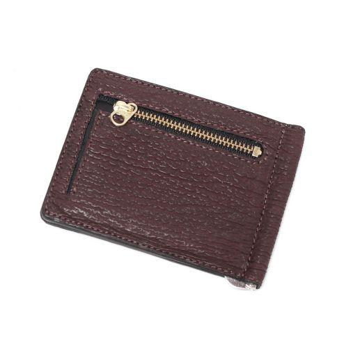 S'FACTORY マネークリップ スマート マネークリップ コインケース付き シャーク ボルドー（サメ革）