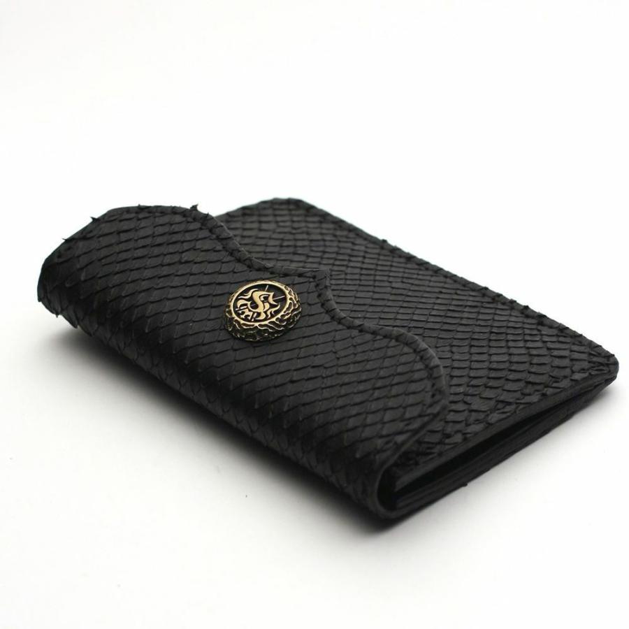 S'FACTORY 革財布 スマート ショート ウォレット ブラックパイソン