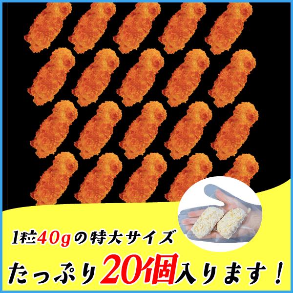 カキフライ 牡蠣フライ 大粒40g×20粒 冷凍食品 広島県産 かき 惣菜 おつまみ 揚げるだけ 揚げ物｜sfd-ymd｜04