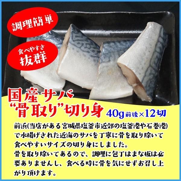 サバ さば 骨取りサバの切り身 40g×12切れ 個別冷凍 鯖 さば 魚 おつまみ お手軽｜sfd-ymd｜02