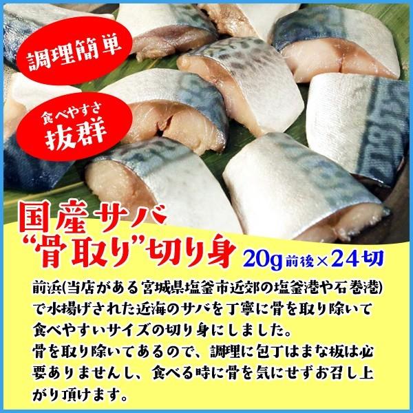 サバ さば 骨取りサバの切り身 20g×24切れ 個別冷凍 鯖 魚 つまみ お手軽｜sfd-ymd｜02