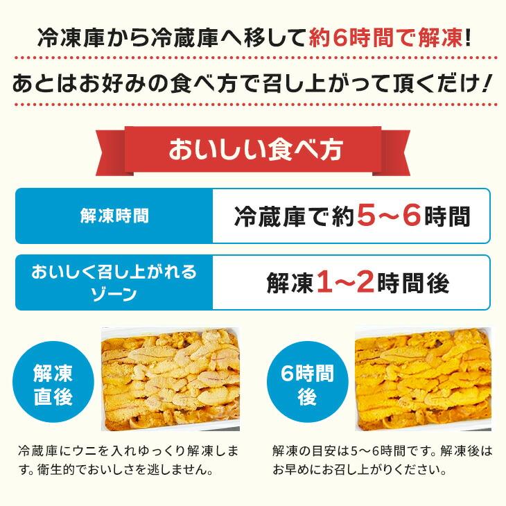 【在庫処分特価】うに ウニ 天然生ウニ100g 雲丹 ミョウバン不使用 完全無添加 海鮮丼 軍艦 寿司｜sfd-ymd｜12