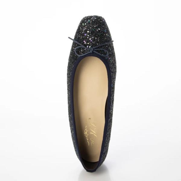 125 美脚イタリア製大粒グリッター バレエフラットパンプス 日本製 コンフォートシューズ コンフォート パンプス  歩きやすい ローヒール     フォーマル | IKplus | 03